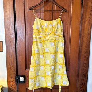 Yellow dot sun dress - size 12